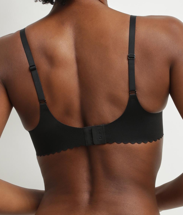 DIM Sujetador triangular halter con aros de microfibra negro Dim Body Touch