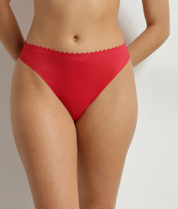 DIM Tanga de mujer de tul rojo Dim Body Touch Cheeky