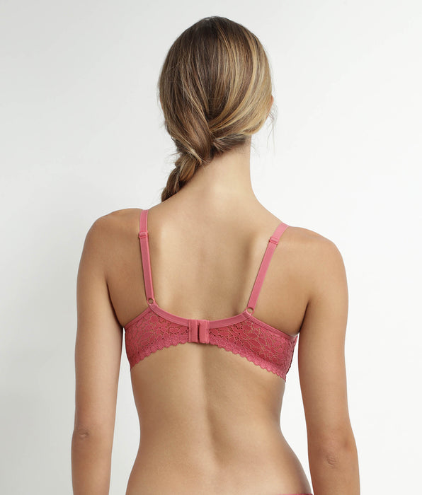 DIM Sujetador push-up con aros de encaje floral rosa Dim Daily