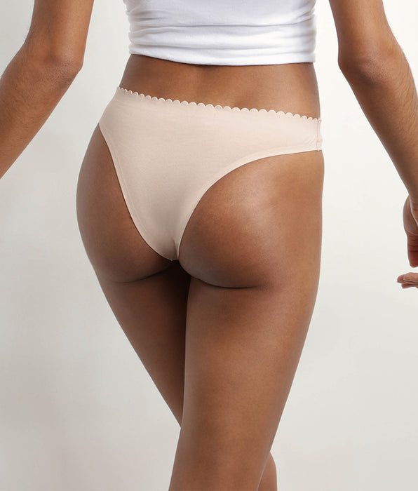 DIM Pack de 2 bragas brasileñas de mujer en microfibra Nude y Negro Body Touch Easy