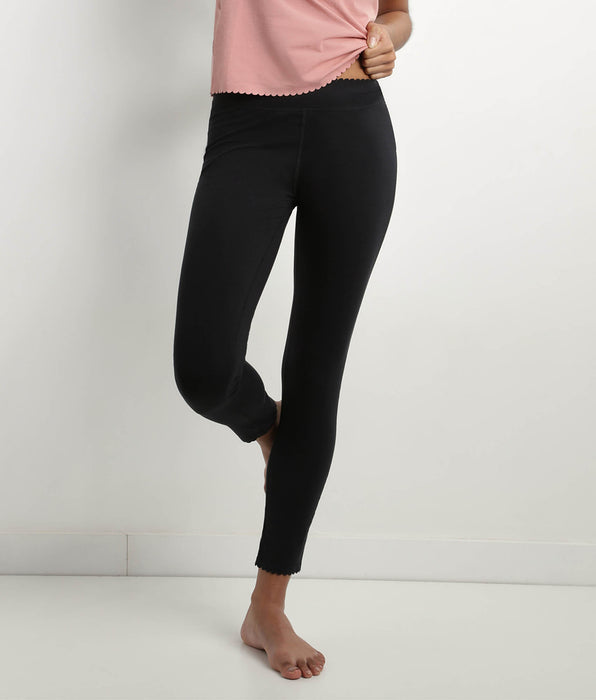 DIM Leggings de algodón elástico sin costuras Negro Body Touch Easy