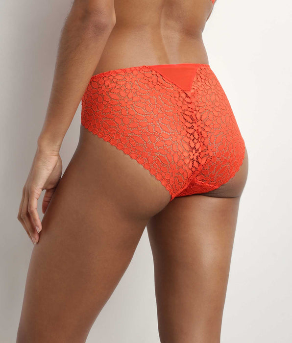 DIM Braguita de encaje floral naranja intenso Daily Dentelle