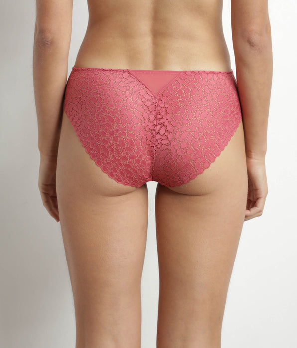 DIM Braga de encaje floral para mujer Pink Satin Dim Daily Lace