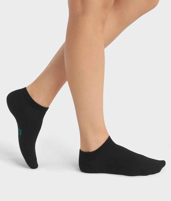 DIM Pack de 2 pares de pinquis de algodón orgánico Negro Dim Good