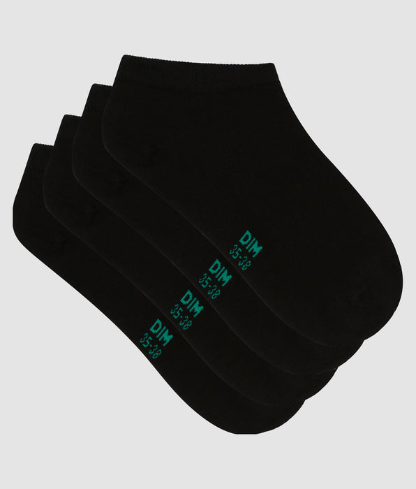 DIM Pack de 2 pares de pinquis de algodón orgánico Negro Dim Good