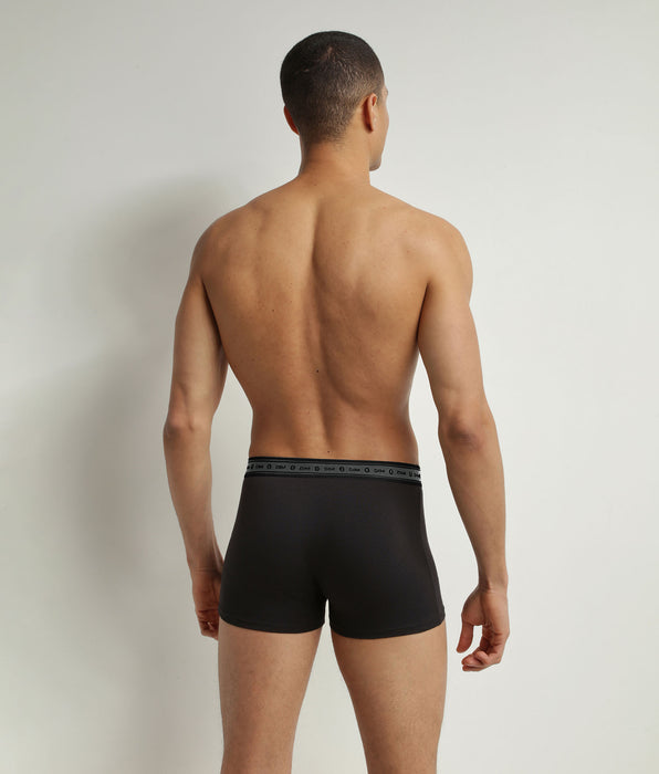 DIM Pack de 2 bóxers de hombre de algodón orgánico Negro y Gris Perla Dim Good
