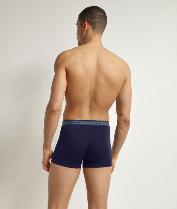 DIM Pack de 2 bóxers de hombre de algodón orgánico Rojo y Azul Dim Good