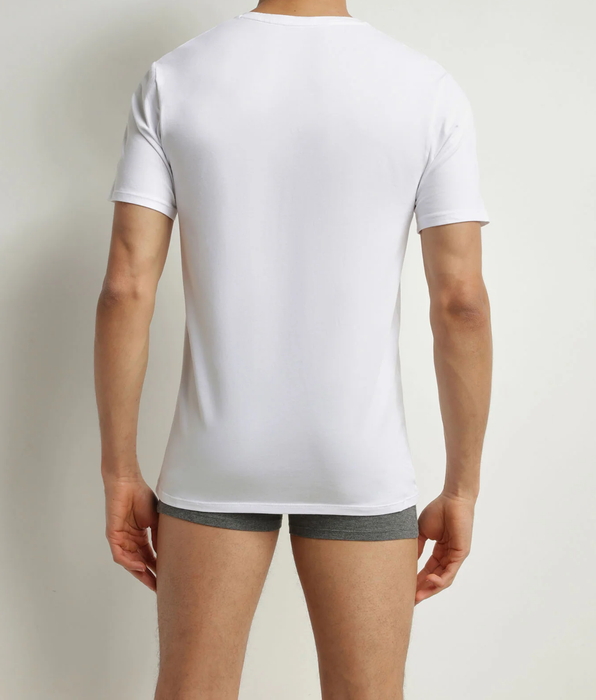 DIM Pack de 2 camisetas de hombre de manga corta de algodón orgánico Blanco Dim Good