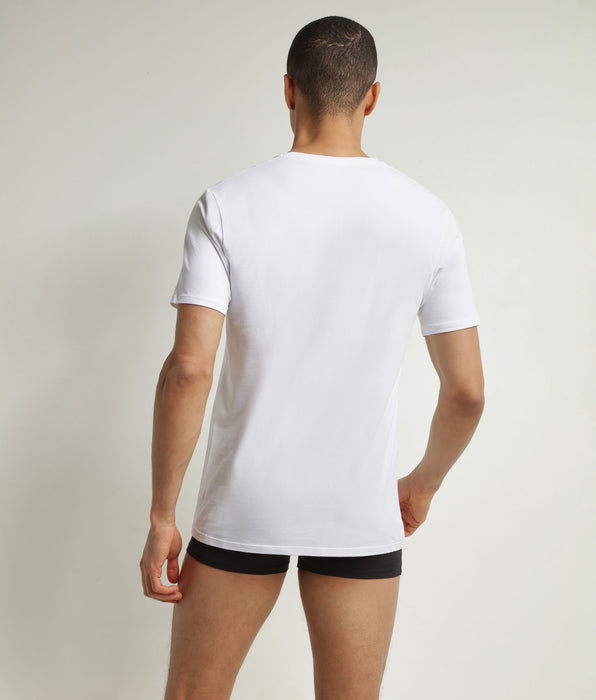 DIM Pack de 2 camisetas de hombre de manga corta de algodón orgánico Blanco y Gris Dim Good