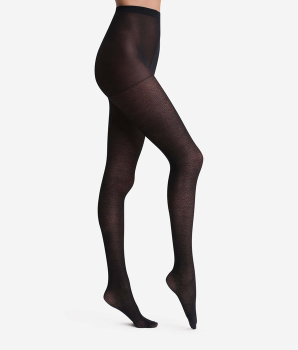 DIM Pantis negras con estampado de leopardo Dim Style

