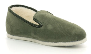 Zapatilla de casa ultra suave en color caqui