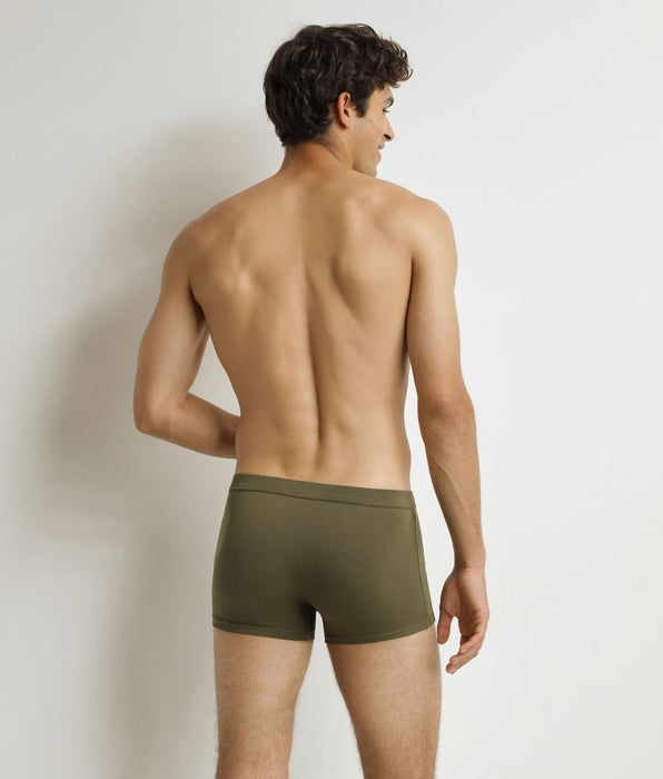 DIM Boxer de hombre Classic Cotton Camouflage Verde