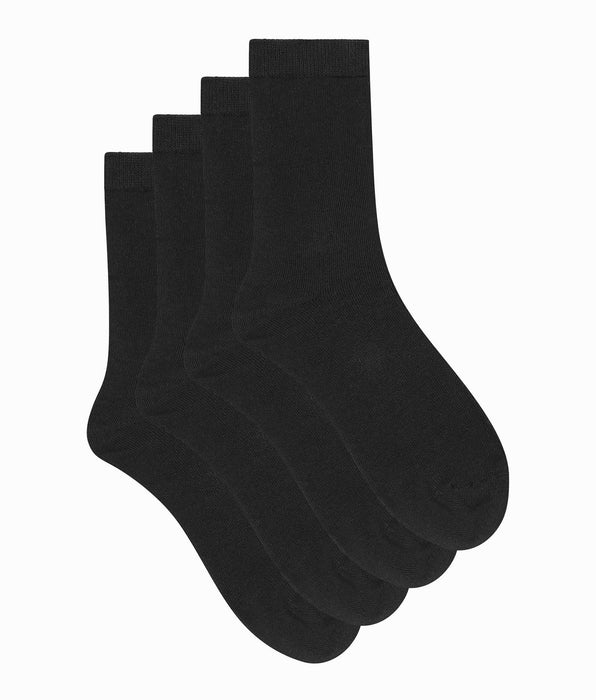 DIM Pack de 2 pares de calcetines Thermo Fleece negros de mujer
