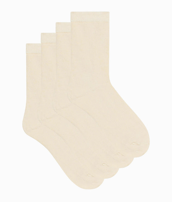 DIM Pack de 2 pares de calcetines de mujer Cream Thermo Fleece