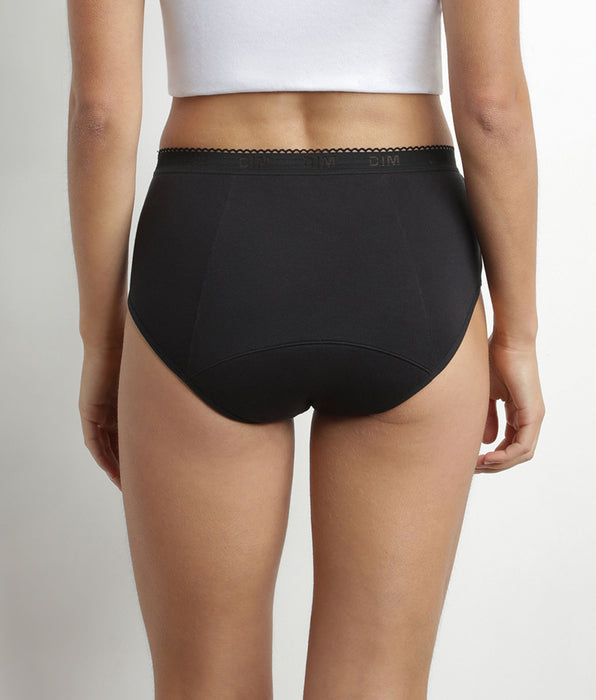 DIM Calzoncillos menstruales lavables algodón orgánico Negro Flujo muy abundante Dim Protect