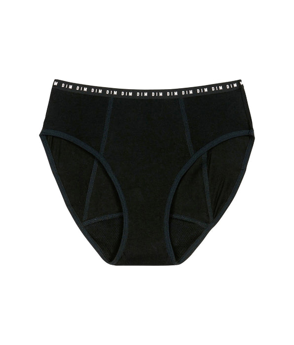 DIM Braguitas menstruales para niñas de algodón orgánico Negro Flujo muy abundante Dim My Protect