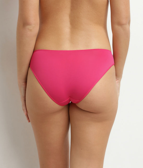DIM Braguitas de encaje y rejilla floral fucsia Dim Féminine