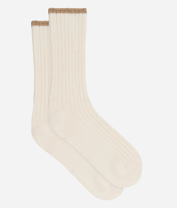 DIM Calcetines cálidos de mujer beige crema Bamboo