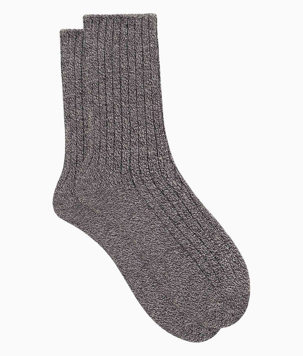 DIM Calcetines de mujer de canalé gris jaspeado Dim Bambú