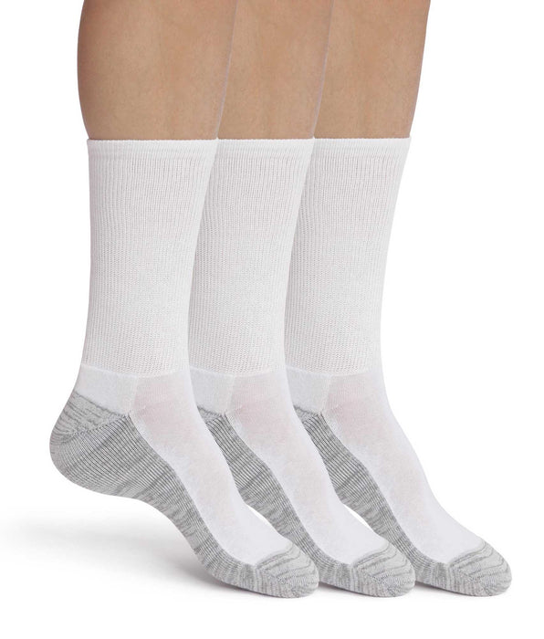 DIM Pack de 3 pares de calcetines de hombre de algodón blanco y gris EcoDim Sport