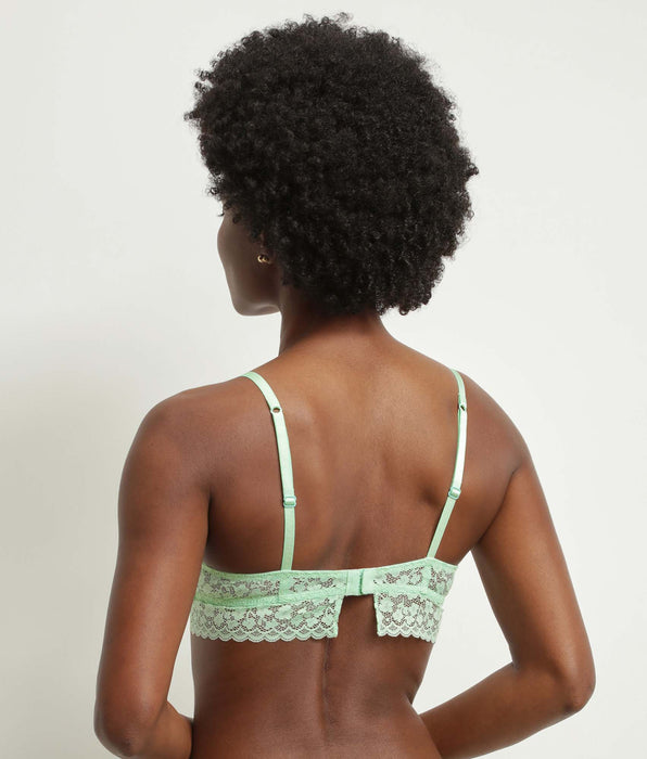 DIM Sujetador triangular de encaje floral verde Daisy Lace