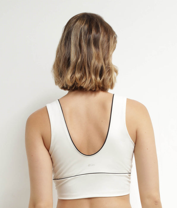 DIM Bralette largo moldeador de microfibra crudo Dim Move