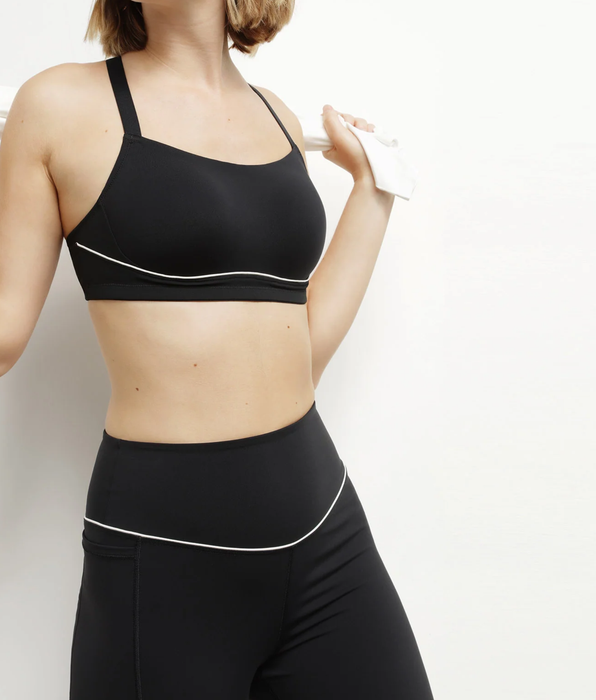 DIM Sujetador deportivo de microfibra moldeadora negro Dim Move