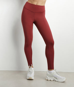 Leggings deportivos de mujer en microfibra modeladora Burdeos Dim Move