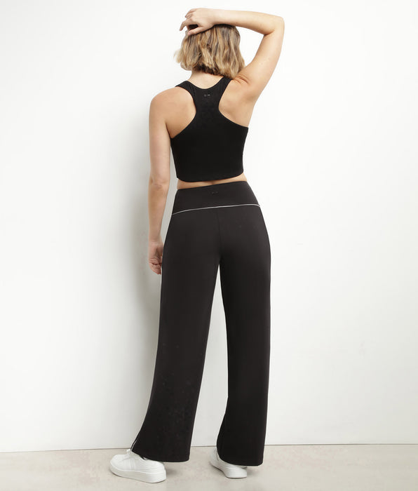 DIM Crop top de mujer en viscosa negra con bralette Dim Move