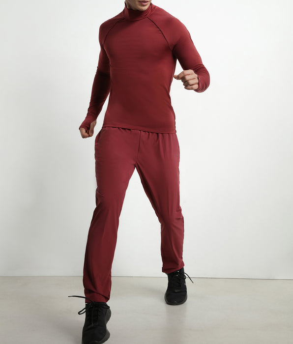 DIM Pantalón chino de punto elástico para hombre Burdeos Dim Move