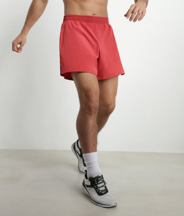DIM Pantalón corto deportivo de hombre en tejido transpirable Rojo Dim Move