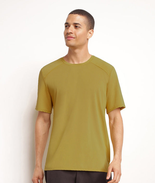 DIM Camiseta deportiva de hombre en tejido vaporoso oliva Dim Move
