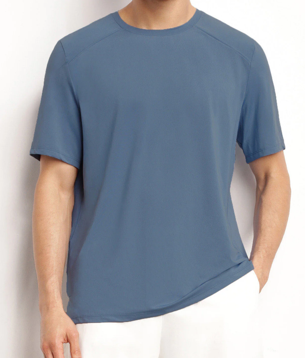 DIM Camiseta deportiva de hombre en tejido técnico azul Dim Move