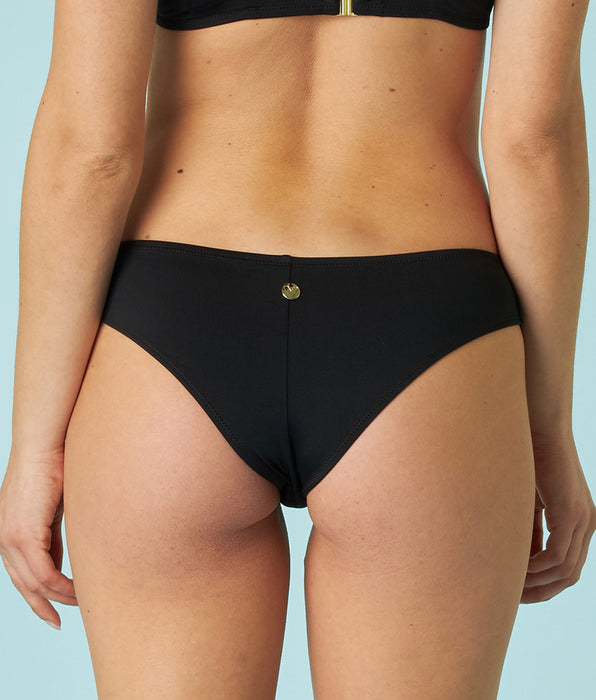 DIM Braga de bikini brasileña Essential Micro en microfibra negra