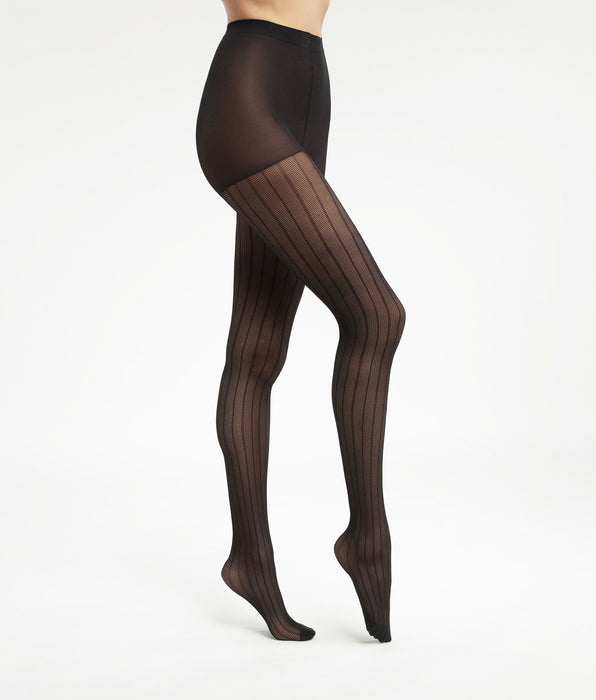DIM Panti transparente de mujer con estampado lineal negro Dim Style
