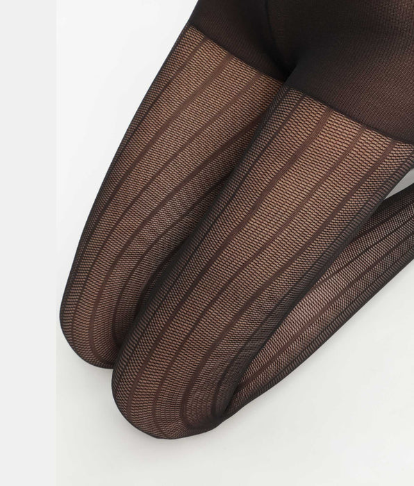 DIM Panti transparente de mujer con estampado lineal negro Dim Style