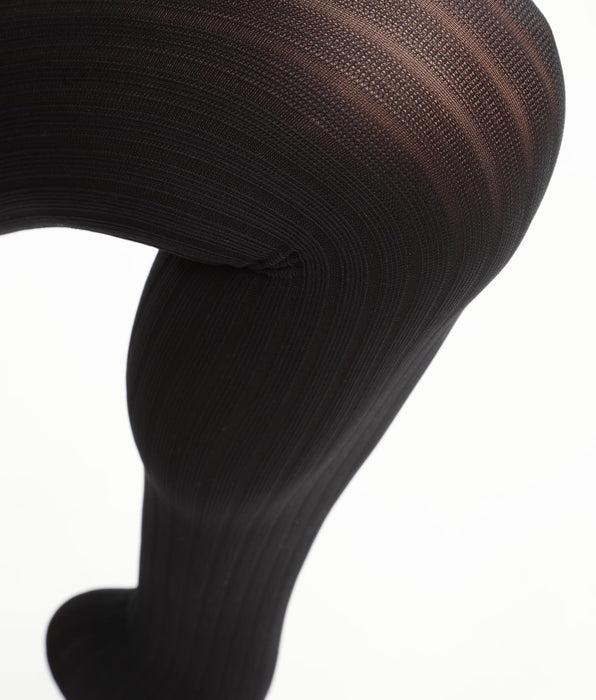 DIM Panti semiopaco de canalé para mujer negro Dim Style