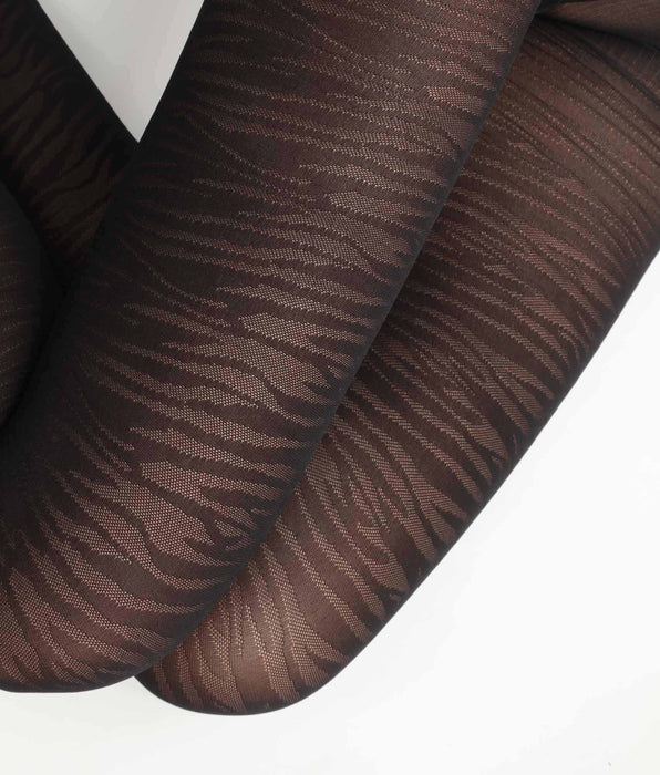 DIM Panti negro transparente con estampado de cebra Dim Style