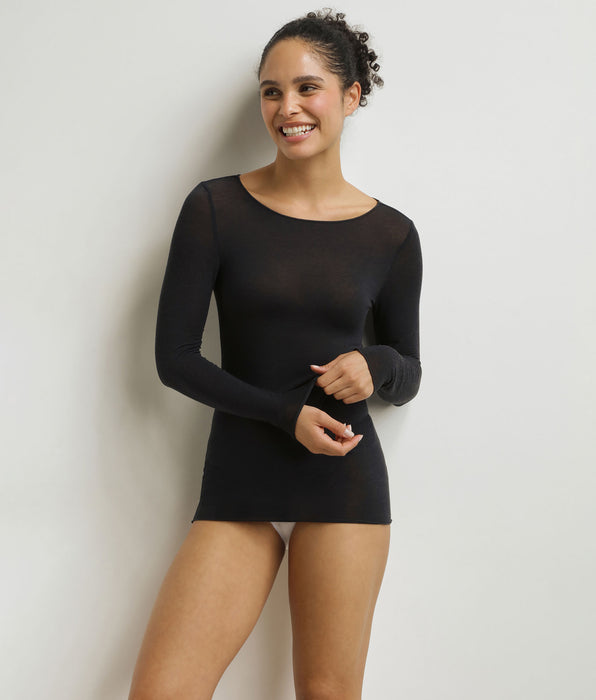 DIM Camiseta cuello barco Mujer Negro Dim Thermal
