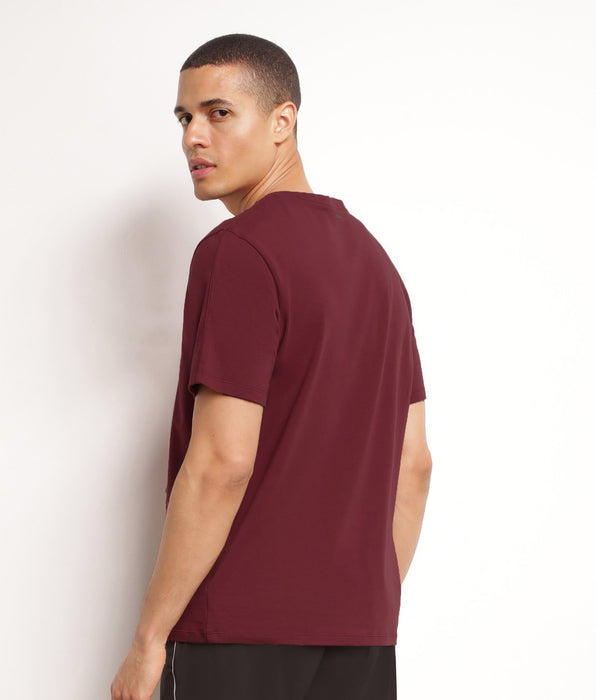 DIM Camiseta deportiva termorreguladora para hombre burdeos Dim Move