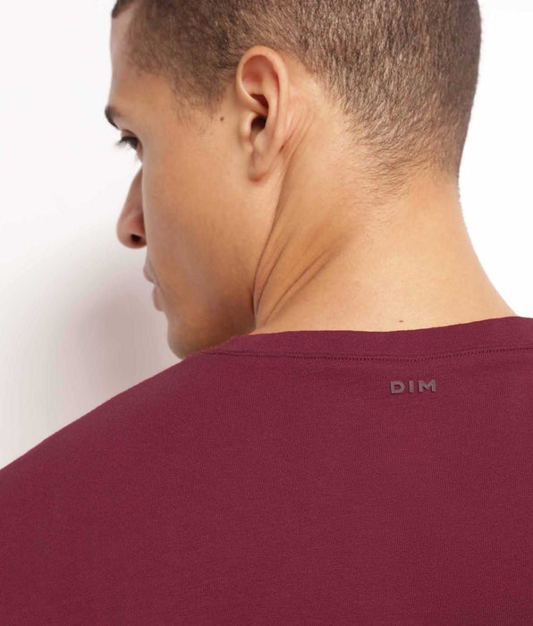 DIM Camiseta deportiva termorreguladora para hombre burdeos Dim Move