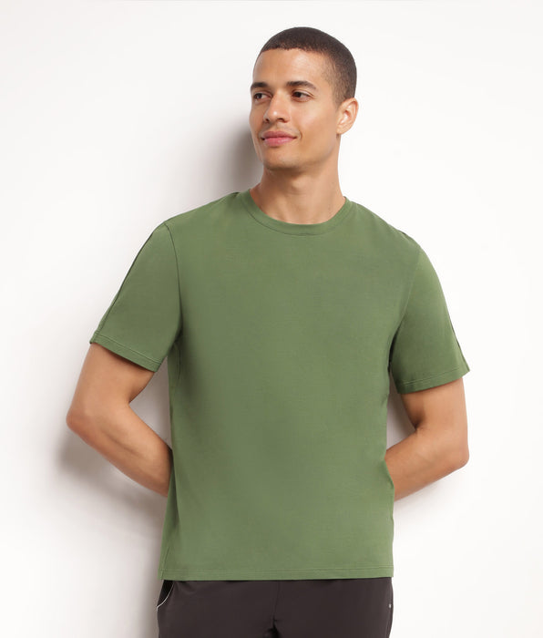 DIM Camiseta deportiva termorreguladora de hombre verde caqui Dim Move