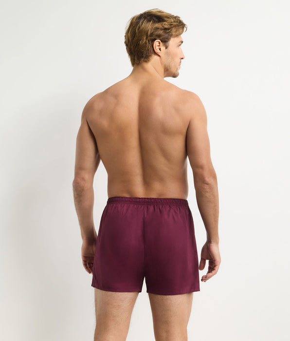 DIM Pack de 2 calzoncillos bóxer de algodón elástico de rayas azules y rojas para hombre
