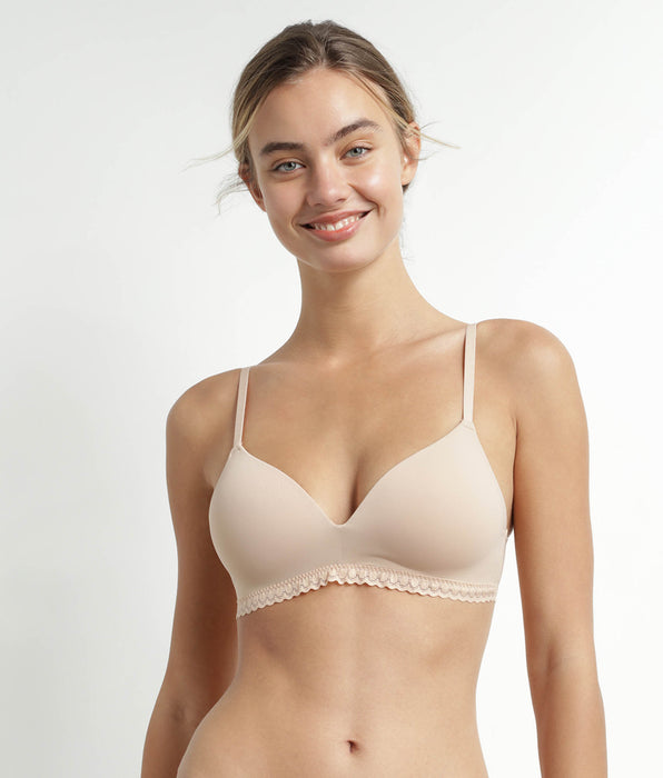 DIM Sujetador triángulo con aros y relleno Nude Daily Micro