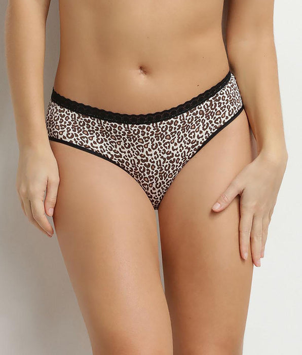DIM Braguitas de mujer de microfibra con estampado de leopardo Dim Daily Micro