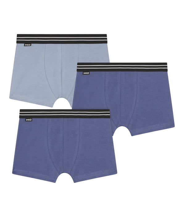 DIM Pack de 3 calzoncillos Ecodim Azul de algodón elástico para niño
