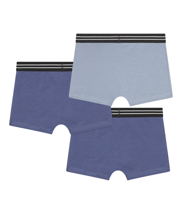 DIM Pack de 3 calzoncillos Ecodim Azul de algodón elástico para niño