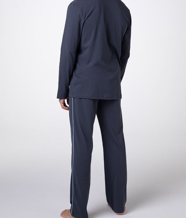 DIM Pijama largo abierto unisex en jersey de algodón ardeña