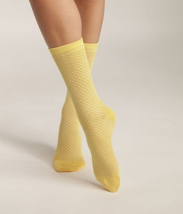 DIM Calcetines de viscosa para mujer Efecto gofrado Limón Estilo Dim
