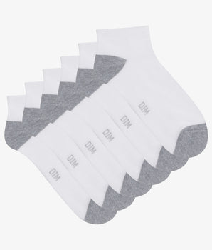 Pack de 3 pares de calcetines de algodón para mujer Blanco Gris EcoDim Sport